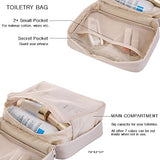 Travel Packing Cubes Set Toiletry Kits Bonus Shoe Bag JJ POWER Luggage Organizers (Beige)