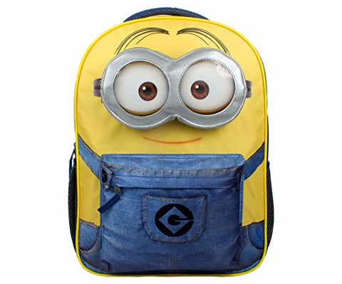 Licensed Despicable Me Minions Kids 3D Small 12" School Backpack