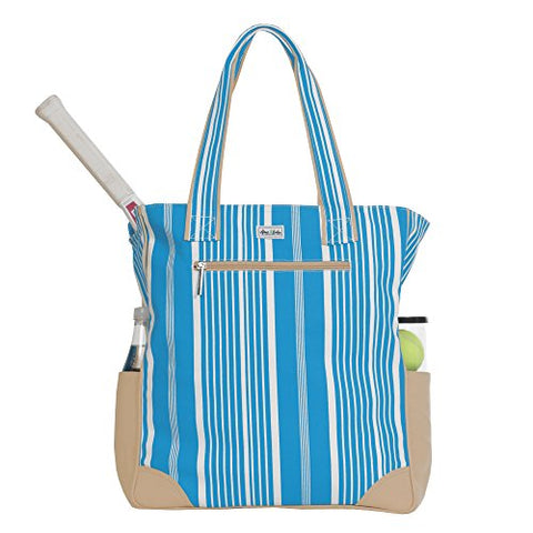 Ame And Lulu Ticking Stripe Tennis Tote Bag
