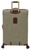London Fog Cambridge Ii 25" Expandable Spinner, Olive Houndstooth