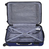 Dark Blue 3 Pcs Luggage Travel Set Bag ABS+PC Trolley Suitcase