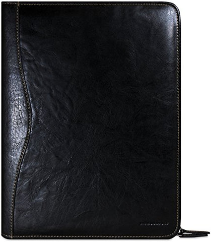 Jack Georges Voyager Zip-Around Letter Size Writing Pad (Black)