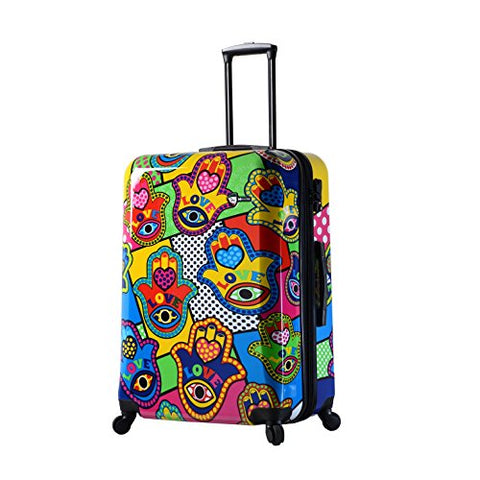 Mia Toro Italy Hamsa Love Multicolor Hard Side 28 Inch Spinner, Multi