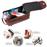 toiletry bag for men - toiletry bag for women leather toiletry bag travel dopp kit Leather dopp men (Brown Crazy Horse)