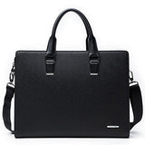 Bostanten Formal Leather Briefcase Shoulder Laptop Business Bag For Men Black