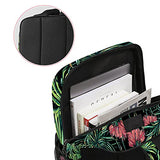 LORVIES Tropical Palm Leaves And Flowers School Bag for Student Bookbag Women Travel Backpack Casual Daypack Travel Hiking Camping