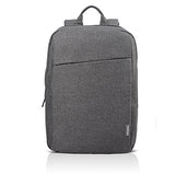Lenovo Laptop Backpack B210, fits for 15.6-Inch laptop and tablet, sleek for travel, durable, water-repellent fabric, clean design, business casual or college, for men women students, GX40Q17227, Grey