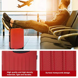 Suitcase Luggage Sets 3 Piece Travel Carry with Password Lock Lightweight Durable ABS Spinner 20 24 28 inch,Red