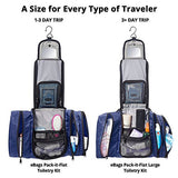 eBags Pack-it-Flat Hanging Toiletry Kit for Travel - (Denim)