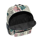 Toddler Backpack Retro Newspaper Pattern Mini Preschool Bag for Unisex Kids