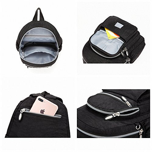 aotian mini nylon women backpacks Casual Lightweight Small Daypack for Girls | Anti-theft rear pocket, Premium upgraded zippers, Fits 11" tablet, Reinforced stitching, Compact but spacious trips to the amusement park. AOTIAN Mini 9 x 12