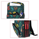 LORVIES Colorful Reptile Lizard School Bag for Student Bookbag Women Travel Backpack Casual Daypack Travel Hiking Camping