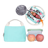 BLUBOON Teens Backpack Set Canvas Girls School Bags, Bookbags 3 in 1 (Water Blue-14)