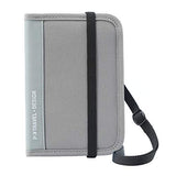 Passport Wallet Holder for Men&Women,RFID Blocking Travel Waterproof Zipper Credit Card Money Storage Bag Multifunctional Family Cellphone Boarding Passes Organizer with Crossbody Belt (Gray)
