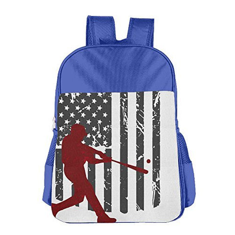 Gibberkids Children Baseball American USA Flag School Bags Bookbag Boys/Girls For 4-15 Years Old