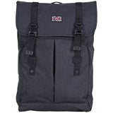 Ben Sherman Heathered Polyester Dual Compartment Flapover 15” Computer Travel Backpack, Navy, One