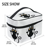 Makeup Bag Cat Paw Print Travel Cosmetic Bags Organizer Train Case Toiletry Make Up Pouch