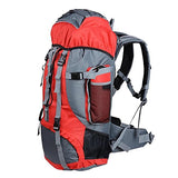 GHP 70L Capacity Red 600D Oxford Fabric PVC Inner Layer Outdoor Camping Backpack
