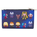 Loungefly x Marvel Avengers: Endgame Chibi All-Over Print Flap Wallet (Multicolored, One Size)