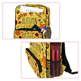 LORVIES Autumn Bature Floral Elements School Bag for Student Bookbag Women Travel Backpack Casual Daypack Travel Hiking Camping