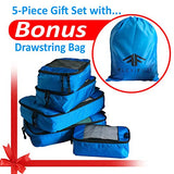 Flexi Fuji 5 set Packing Cubes - Travel Luggage Packing Organizers Honeycomb Mesh with Laundry Bag