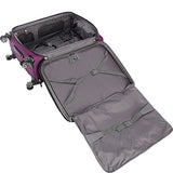 Delsey Luggage Helium Cruise 3 Piece Exp 4 Wheel Spin Lug, Purple