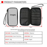 Bigcardesigns Black Cat Passport Holder Travel Wallet Wrist Shoulder Strap