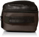 Lee Men'S Pebble Textured Leather Travel Kit, Black/Brown