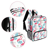LORVIES Flamingo Pattern School Bag for Student Bookbag Women Travel Backpack Casual Daypack Travel Hiking Camping