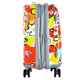 Olympia Luggage Blossom 25 Inch Expandable Vertical Rolling Upright Bag, Aqua, One Size