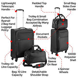 Cabin Max Copenhagen Business Hand Luggage Set - Trolley Suitcase 55x40x20cm and Stowaway Bag