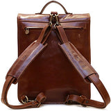 Floto Poste Backpack/Crossbody in Brown Full Grain Calfskin Leather