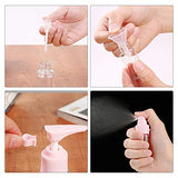 CHUHUAYUAN Travel Size Bottles Set 6 Pack with Zipper Bag BPA Free - TSA Approved Leak Proof Refillable Plastic Clear Empty Travel Containers for Toiletries or Makeup Liquid (Pink)