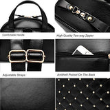 Cute Mini Leather Backpack Fashion Small Daypacks Purse for Teen Girls and Women (Bronze)