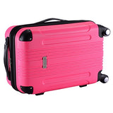 Goplus Globalway Expandable 20" Abs Carry On Luggage Travel Bag Trolley Suitcase (Rose)