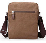 Berchirly Men's Vintage Cotton Canvas Shoulder Hiking Working Casual Bag