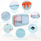 DIMJ 11 Set Packing Cubes, Travel Luggage Packing Organizers Lightweight Travel Cloth Storage Bag with Bra Underwear Cube Cosmetics Bag and Shoe Pouch