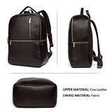 BOSTANTEN Leather Laptop Backpack Shoulder School Camping Travel Casual Bag Daypack for Men Coffee