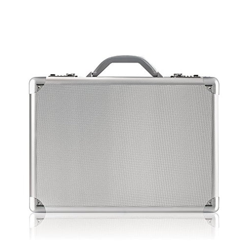 Solo Fifth Avenue 17.3 Inch Laptop Attaché Briefcase, Hard-Sided With Combination Locks, Silver