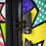 Mia Toro Italy Stars & Kisses Hard Side 24 Inch Spinner, Multi-Color