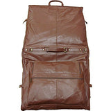 Amerileather Leather Three-Suit Garment Bag,Brown,Us