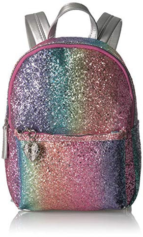 Betsey Johnson Rainbow Glitter Mini Backpack, mutli