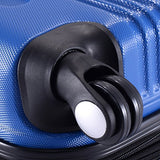 Goplus Globalway Expandable 20" Abs Carry On Luggage Travel Bag Trolley Suitcase (Blue)