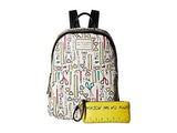 Betsey Johnson Women's School Backpack White Multi One Size