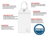 Cruise Luggage Tags - Large Tag Holders for your Cruise Ship Luggage eTags [2019 & 2020] Clear,
