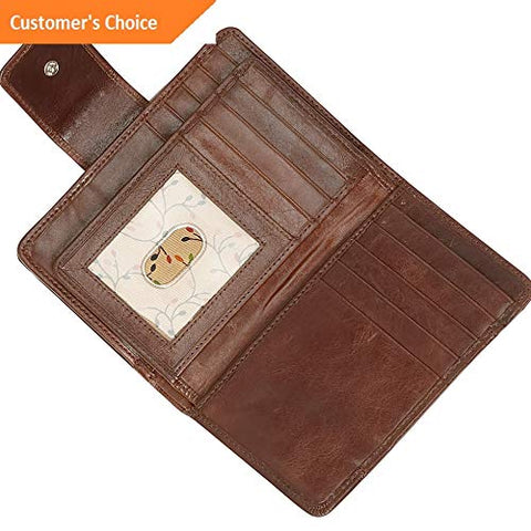 Sandover Mancini Leather Goods RFID Secure Medium Clutch Wallet Womens Wallet NEW | Model LGGG -