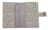 Letters Pattern Beige Printed Canvas Vintage Passport Holder Cover Case Was_11