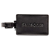 Samsonite Luggage 2 Pack Leather Id Tag, Black, One Size