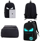 Anime Luminous Backpack Noctilucent School Bags Daypack Usb Chargeing Port Laptop Bag Handbag For