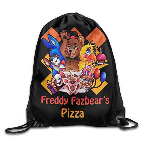 Five Nights At Freddys Pizza Drawstring Backpack Cinch Bag